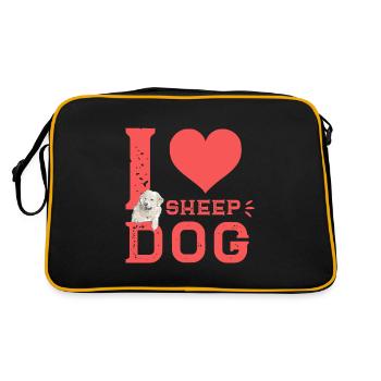 I love Sheepdog - Maremmano Abruzzese - Retro Bag - black/gold - Back