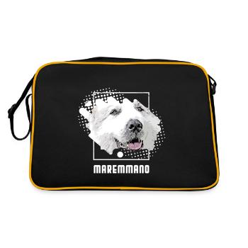Maremmano Abruzzese - Herd protection dog - Retro Bag - black/gold - Back