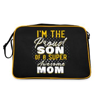 Muttertag - Retro Tasche - Schwarz/Gold - Hinten