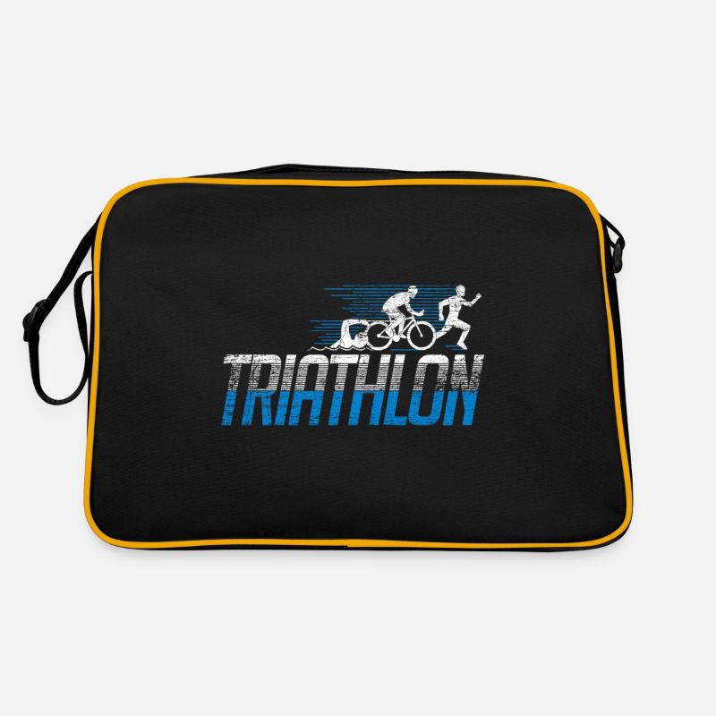 Triathlon - Retro Tasche - Schwarz/Gold