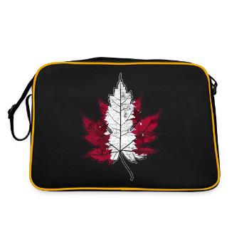Feuille d'érable cadeau canada - Sac Retro - noir/or - Dos
