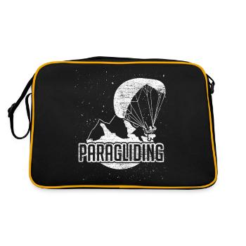 Paragliding Gleitschirm - Retro Tasche - Schwarz/Gold - Hinten