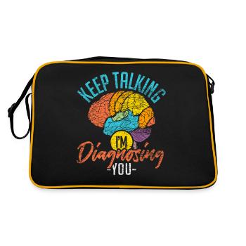 Psychologie Gespräche - Retro Tasche - Schwarz/Gold - Hinten