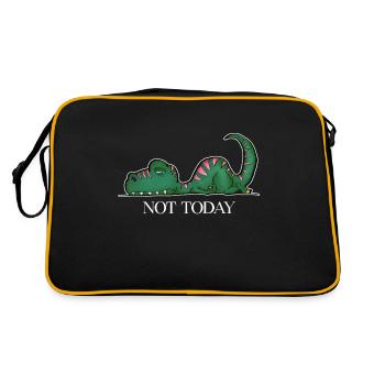 Dino TRex Dinosaure Fatigué No Buck Lazy Gift - Sac Retro - noir/or - Dos