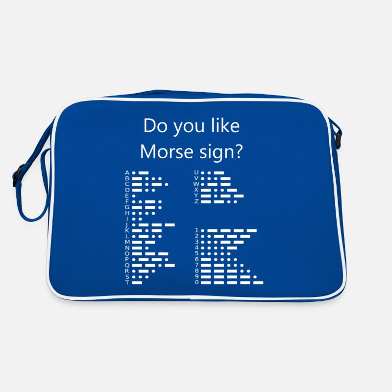 Morse Alphabet with Numbers Tshirt Gift Idea Retro Bag