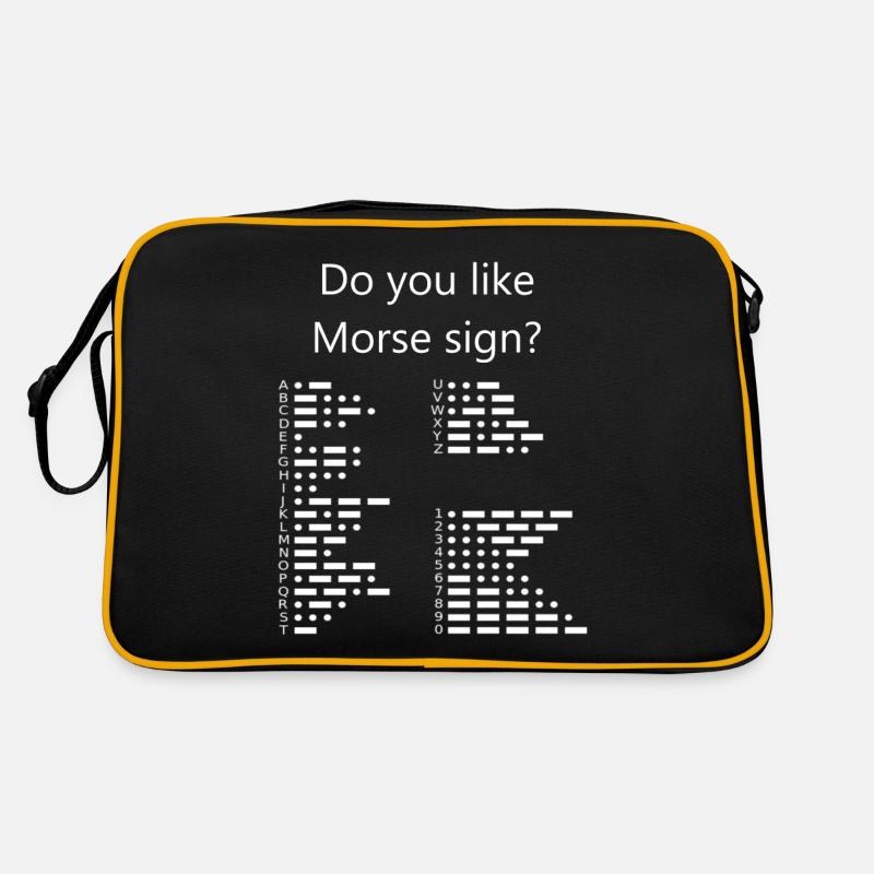 Morse Alphabet mit Zahlen Tshirt Geschenkidee Retro Tasche
