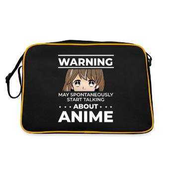 Avertissement Anime Lover Manga Japan Gift - Sac Retro - noir/or - Dos