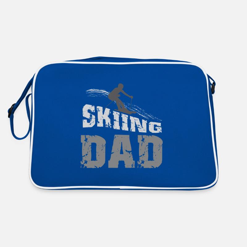 Skiing Dad Skier Winter Skis Snow Retro Bag