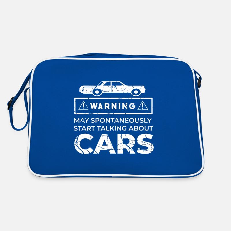 Warnung Auto Narr Über Autos Sprechen Geschenk Retro Tasche
