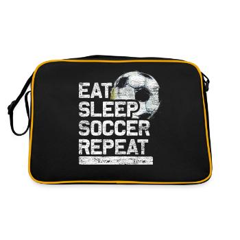 Soccer football player - Retro Bag - black/gold - Back