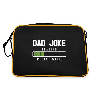 Papa blague invite un cadeau drôle d'humour de père - Sac Retro - noir/or - Dos