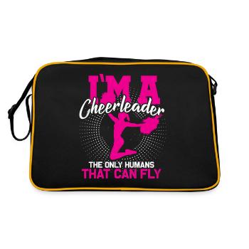 Cheerleading fear of heights - Retro Bag - black/gold - Back
