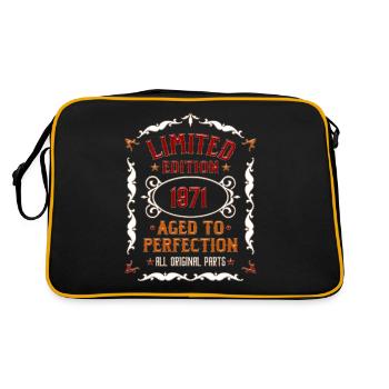 1971 Born - Birthday Born 1971 - Retro Bag - black/gold - Back