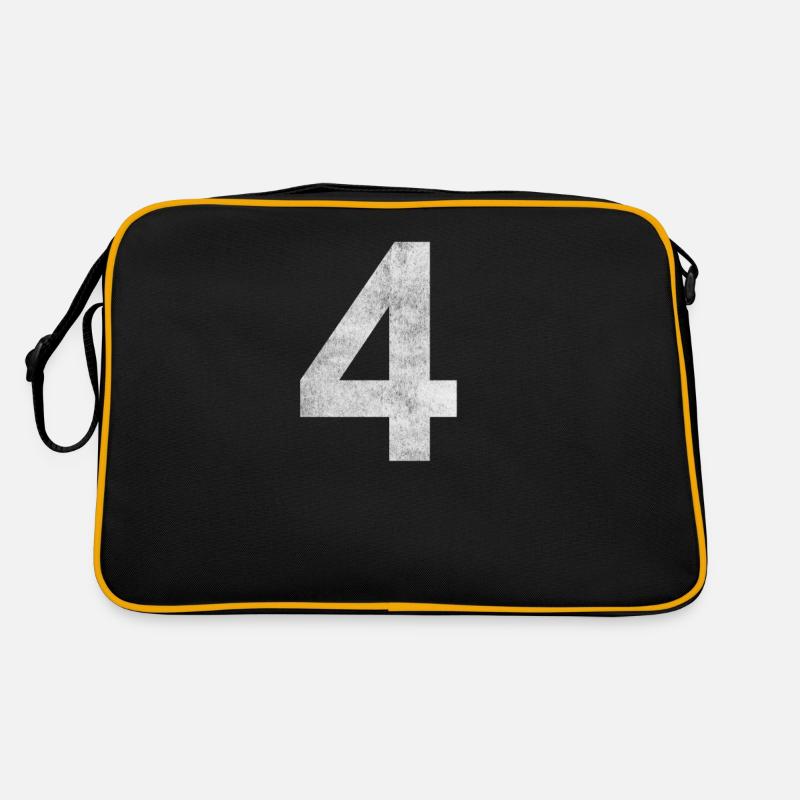 The number 4 - Retro Bag - black/gold