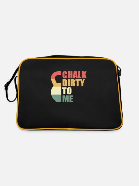 Kettlebell Kettleball Fitness Training Geschenk - Retro Tasche - Schwarz/Gold - Hinten
