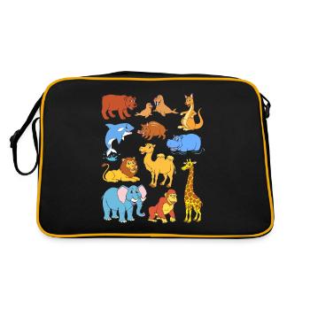 Animaux sauvages - Sac Retro - noir/or - Dos