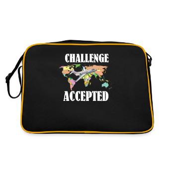 Globetrotter vacation t-shirt travel fly vacation - Retro Bag - black/gold - Back