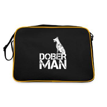 Doberman Pinscher Doberman Gifts - Retro Bag - black/gold - Back
