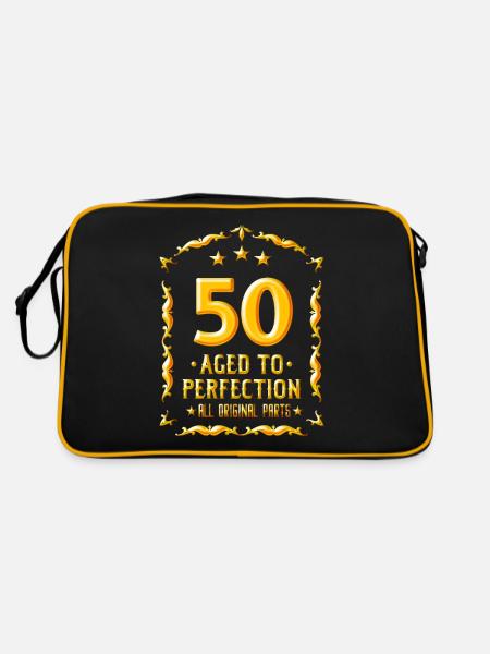 50e anniversaire - 50 ans - Sac Retro - noir/or - Dos