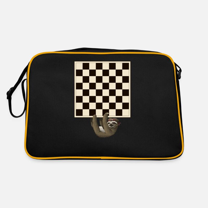 Schachbrett Schachspieler Schachprofi Geschenk Retro Tasche