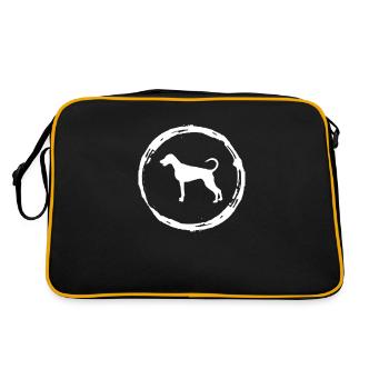 Doberman Doberman Pinscher Puppy Dog - Retro Bag - black/gold - Back