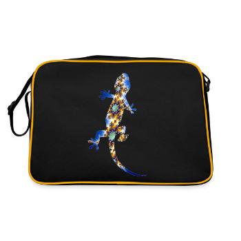 Gecko Fraktal - Sac Retro - noir/or - Dos
