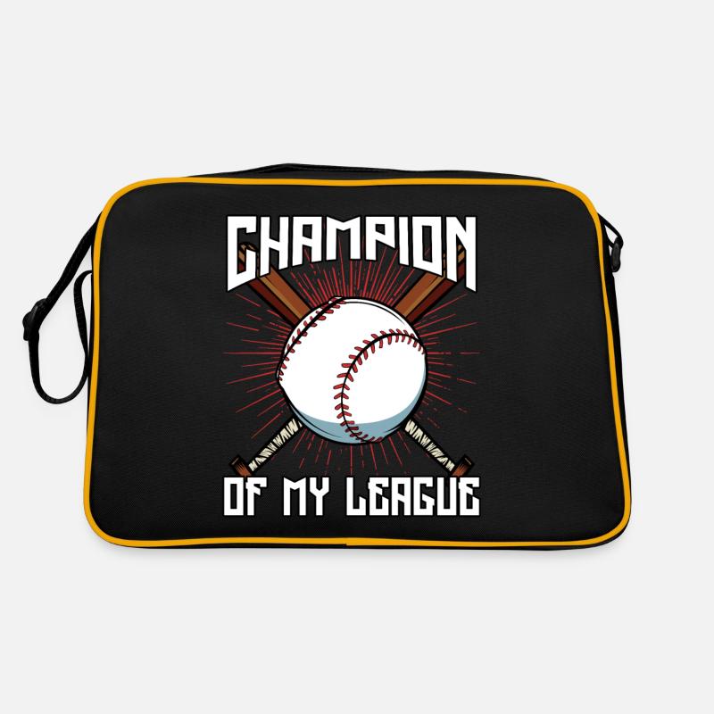 Champion de ma ligue | Cadeau de baseball Sac Retro
