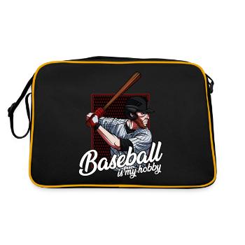 Baseball Is My Hobby | Proverbs statement gift - Retro Bag - black/gold - Back