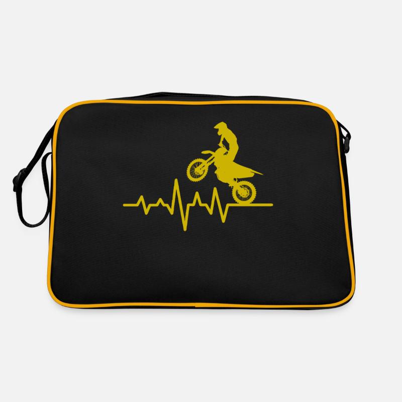 Heartbeat motorcycle - Retro Bag - black/gold
