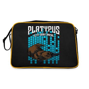 Ornithorynque est mon esprit esprit animal ornithorynque - Sac Retro - noir/or - Dos