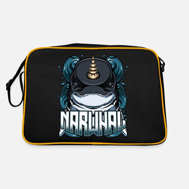 Cadeau cool de baleines créatures marines à la mode du narval Sac Retro