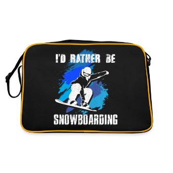 Snowboarder - Snowboarding - Snowboarding - Retro Bag - black/gold - Back
