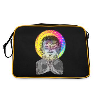 Acid LSD psychedelic drugs Buddha - Retro Bag - black/gold - Back