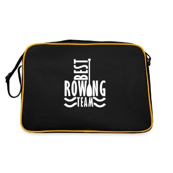 Best Rowing Team Rudern - Retro Tasche - Schwarz/Gold - Hinten