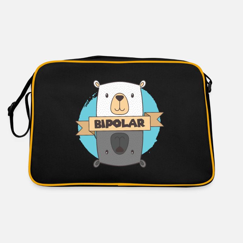 Bipolar T-Shirt - Eisbär Bipolar Geschenkidee Retro Tasche