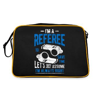 Schiedsrichter - Retro Tasche - Schwarz/Gold - Hinten
