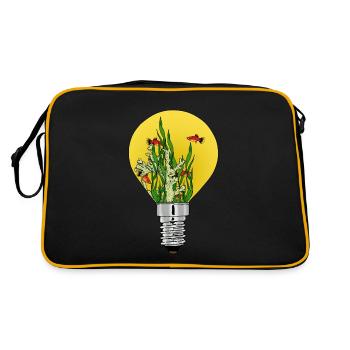 Lampe lumineuse avec la nature pêche idée de cadeau - Sac Retro - noir/or - Dos