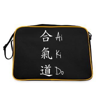 Aikido - Retro Tasche - Schwarz/Gold - Hinten
