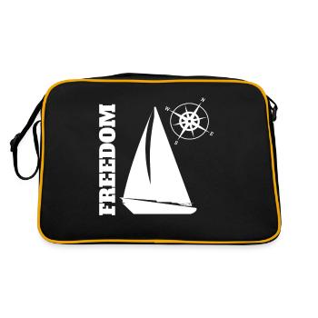 sailing ship - Retro Bag - black/gold - Back