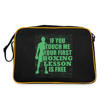 Boxer Boxing Coach Boxing Glove Boxing Boxing Match - Retro Bag - black/gold - Back