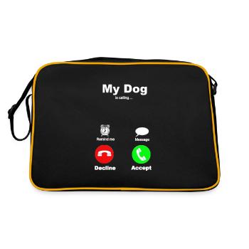 My Dog Mobile appelle Téléphone Téléphone Mobile Dog - Sac Retro - noir/or - Dos