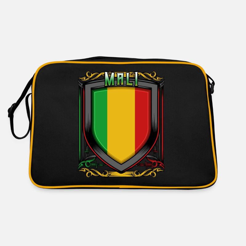 Malische Wappen Republik Mali Malier Geschenkidee Retro Tasche