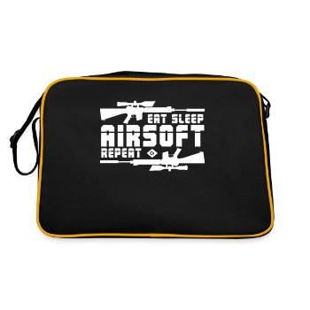 Airsoft Match - Sac Retro - noir/or - Dos