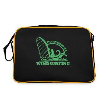 Windsurf - Retro Tasche - Schwarz/Gold - Hinten