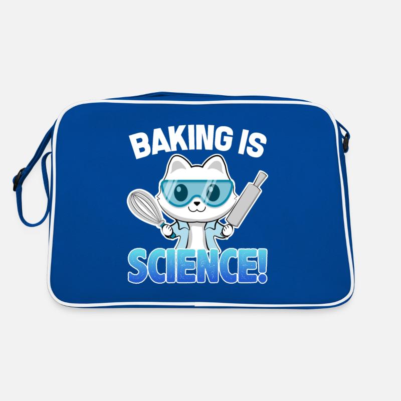 Baking Is Science Cat Funny Cooking Gift Retro Bag