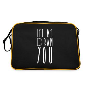 Zeichnerin Zeichnen Zeichner Maler Malen - Retro Tasche - Schwarz/Gold - Hinten