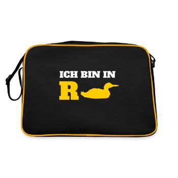 Rente - Retro Tasche - Schwarz/Gold - Hinten