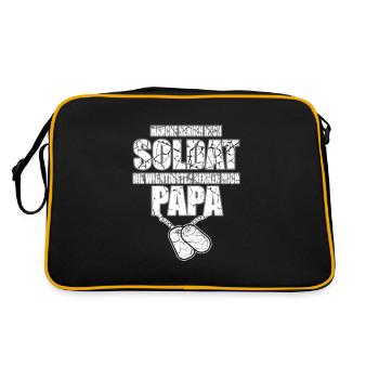 Soldat Papa Bundeswehr soldat de carrière père cadeau - Sac Retro - noir/or - Dos