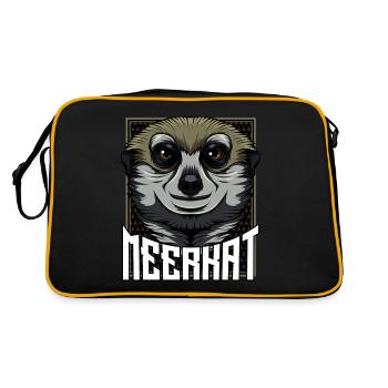 Suricate visage Amour des animaux - Sac Retro - noir/or - Dos