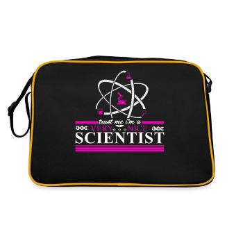 Science Science Atom Gift Student Physics - Retro Bag - black/gold - Back